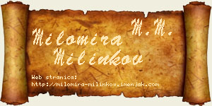 Milomira Milinkov vizit kartica